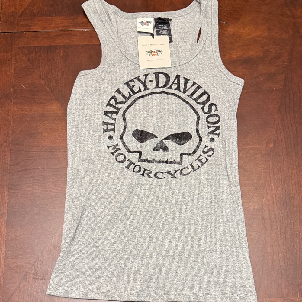 Harley-Davidson Heather Gray Skull Tank